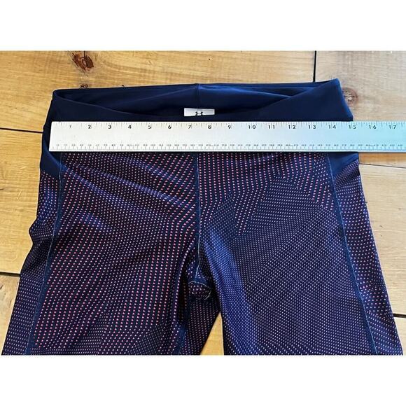 Under Armour Women's Heat Gear Leggings. Blue/Pink. Size Large. Athletic Logo - Picture 5 of 6